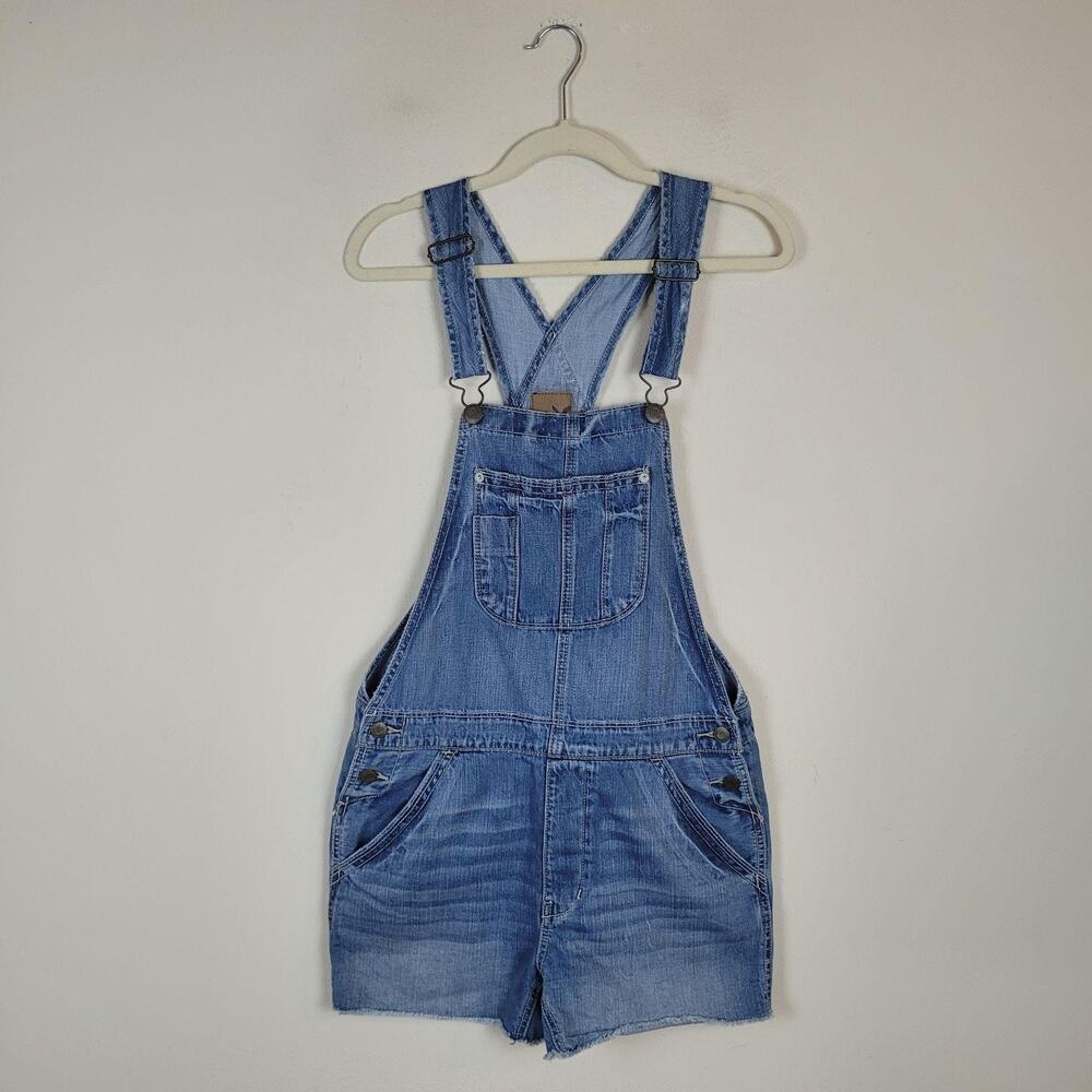 American Eagle Outfitters Shortalls Womens Small Blue Denim Bib Utility Overalls
